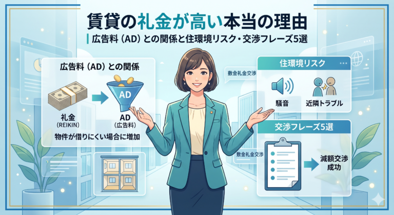 礼金が高い本当の理由|広告料(AD)との関係と交渉フレーズ5選【管理会社解説】 - 賃貸管理・賃貸審査・家賃滞納を現場目線で解説